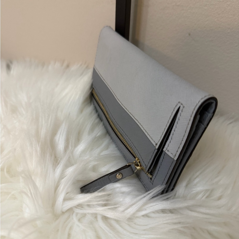 Kate Spade Light Gray Wallet with Zipper Accent - Picture 3 of 5